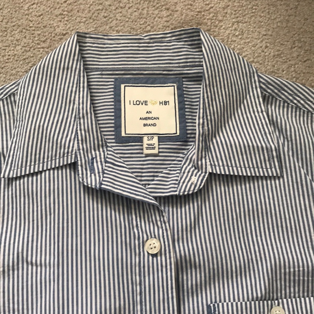 Striped button down shirt